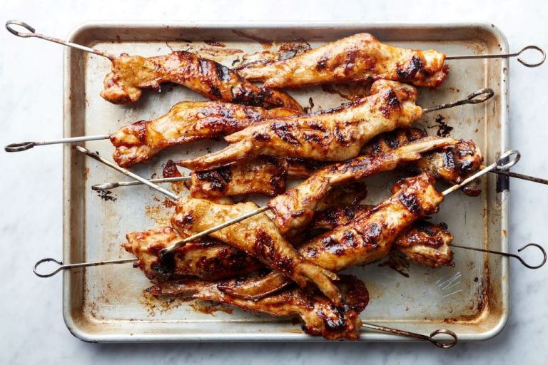 Bat wings chicken skewers tips recipe