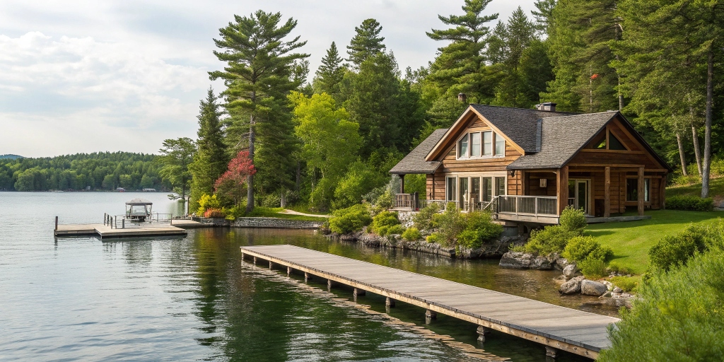 Lakefront living tips and trends with insights for creating a dream waterfront lifestyle and home design.