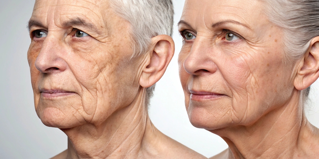 Illustration of facial volume loss showing areas affected, with insights on causes, prevention methods, and modern aesthetic solutions.