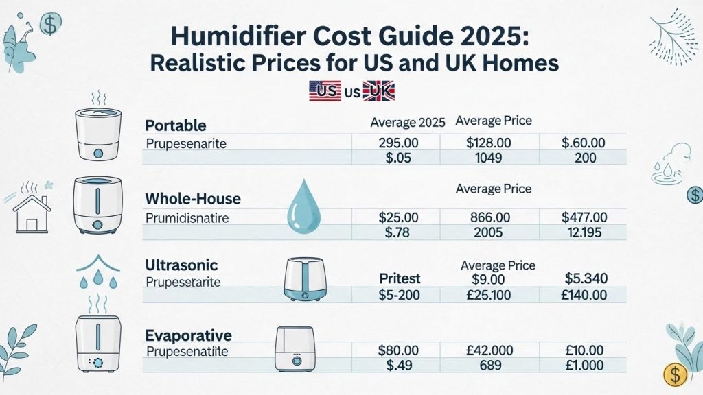 Humidifier Cost Guide 2025: Realistic Prices for US and UK Homes – Bulks Go