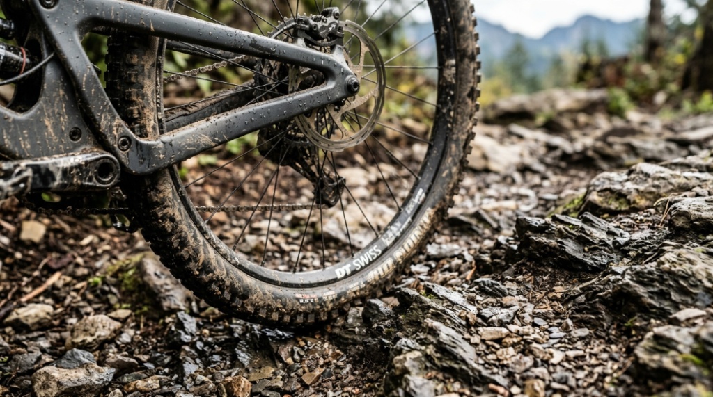 Entry-level hardtail mountain bike with front suspension for beginners